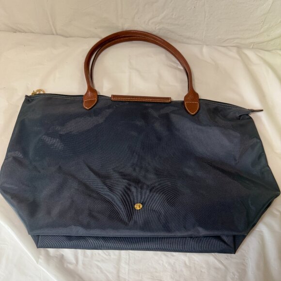 Longchamp Lepliage Blue Nylon Tote Shoulder Bag Foldable Design - Picture 4 of 16
